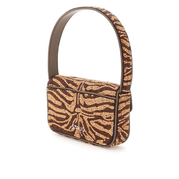 Staud Tommy Wood Beaded Shoulder Bag - Picture 2 of 3